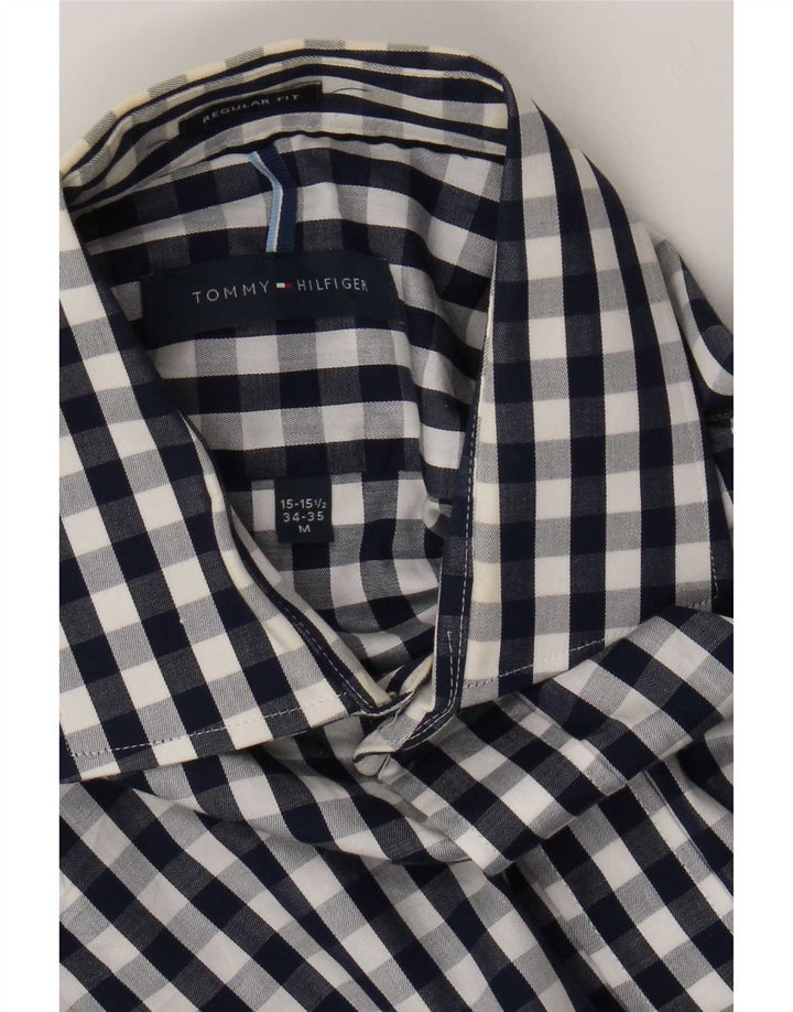 Мужская рубашка обычного кроя Tommy Hilfiger, размер 15 1/2, средний темно-синий в мелкую клетку