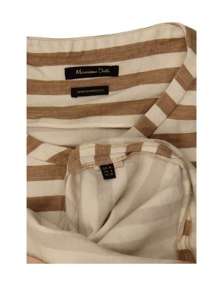 MASSIMO DUTTI Womens Sleeveless Shift Dress EU 36 XS Beige Striped Vintage Massimo Dutti and Second-Hand Massimo Dutti from Messina Hembry 