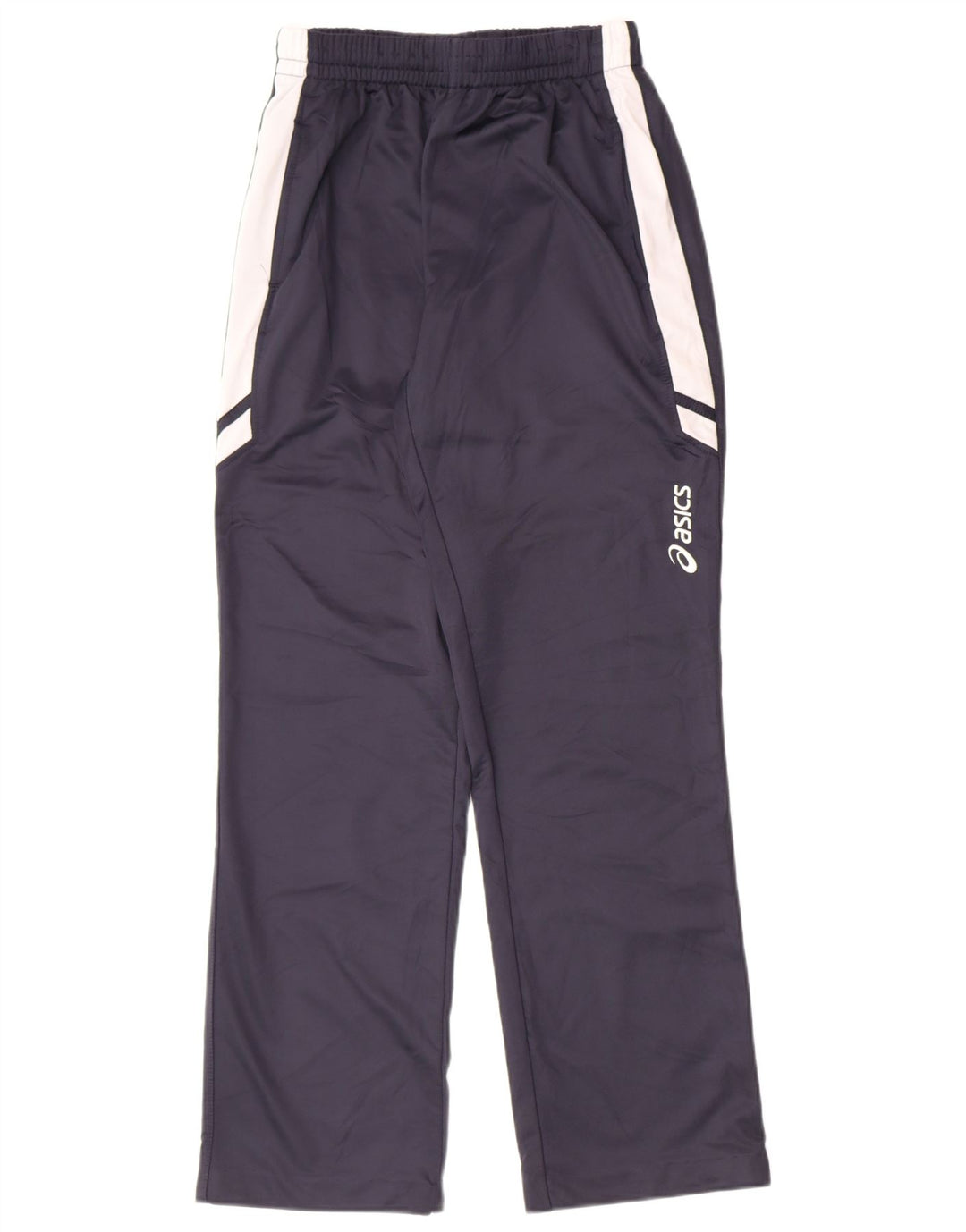 ASICS Womens Tracksuit Trousers UK 12 Medium  Navy Blue Colourblock
