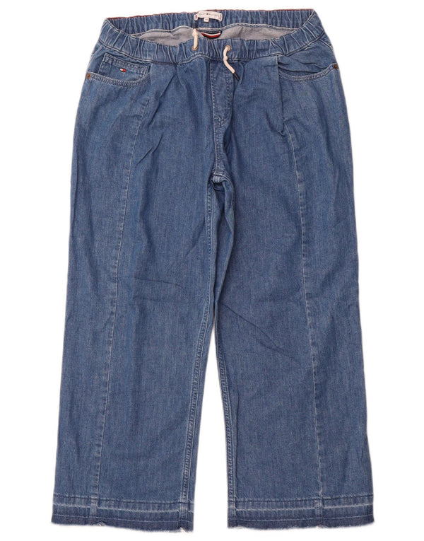 TOMMY HILFIGER Широкие джинсы-капри для девочек 15–16 лет W28 L23, синий хлопок