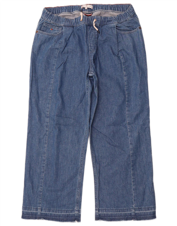 TOMMY HILFIGER Широкие джинсы-капри для девочек 15–16 лет W28 L23, синий хлопок