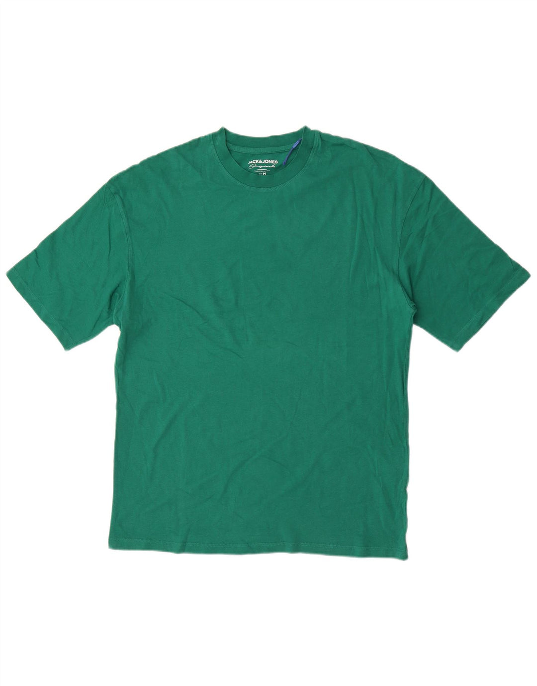 Мужская футболка Jack & Jones Regular, хлопок среднего размера, зеленого цвета
