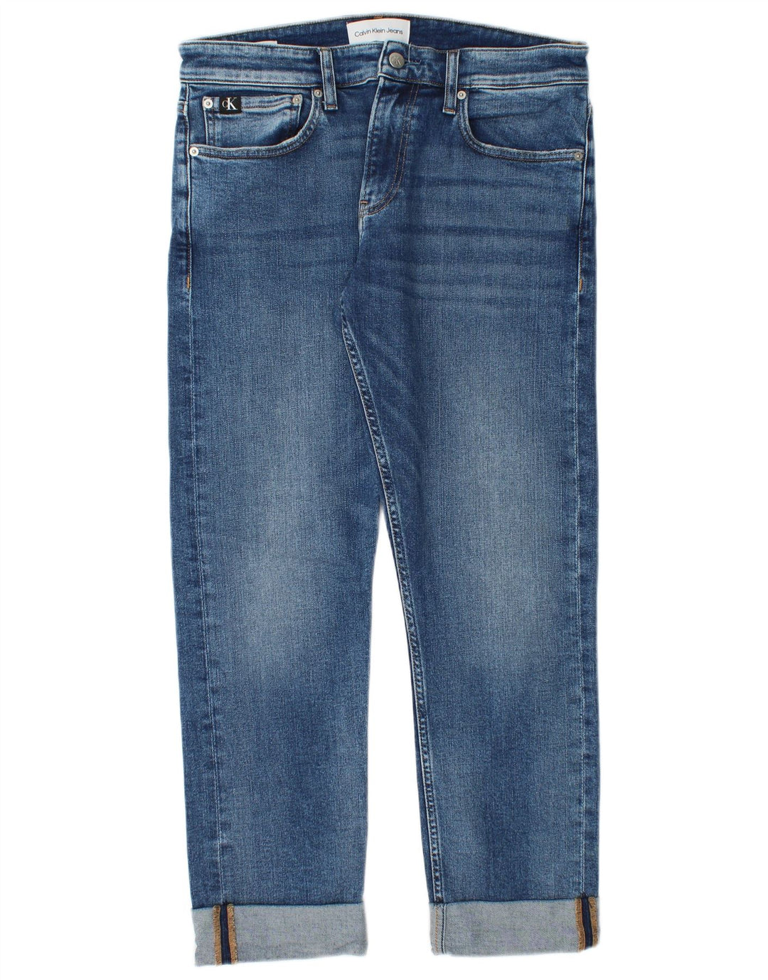 Мужские прямые джинсы Calvin Klein W32 L27, синий хлопок