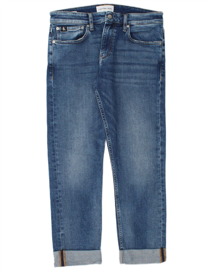 Мужские прямые джинсы Calvin Klein W32 L27, синий хлопок