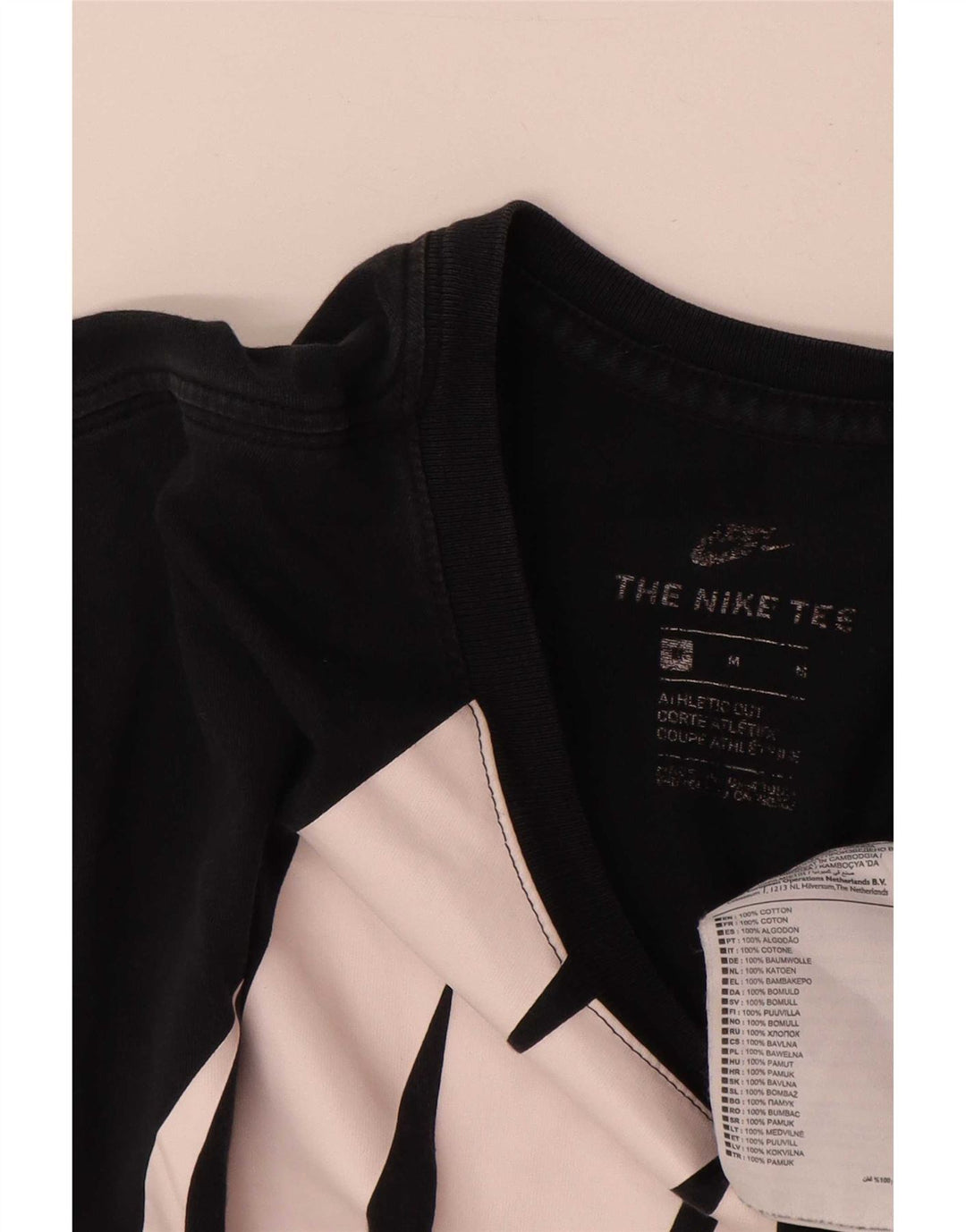 Мужская футболка с графическим рисунком Nike, средний черный хлопок