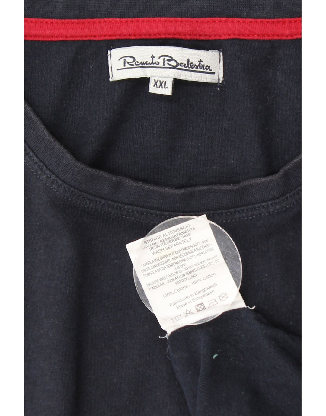 RENATO BALESTRA Женская футболка Топ 2XL Темно-синий хлопок