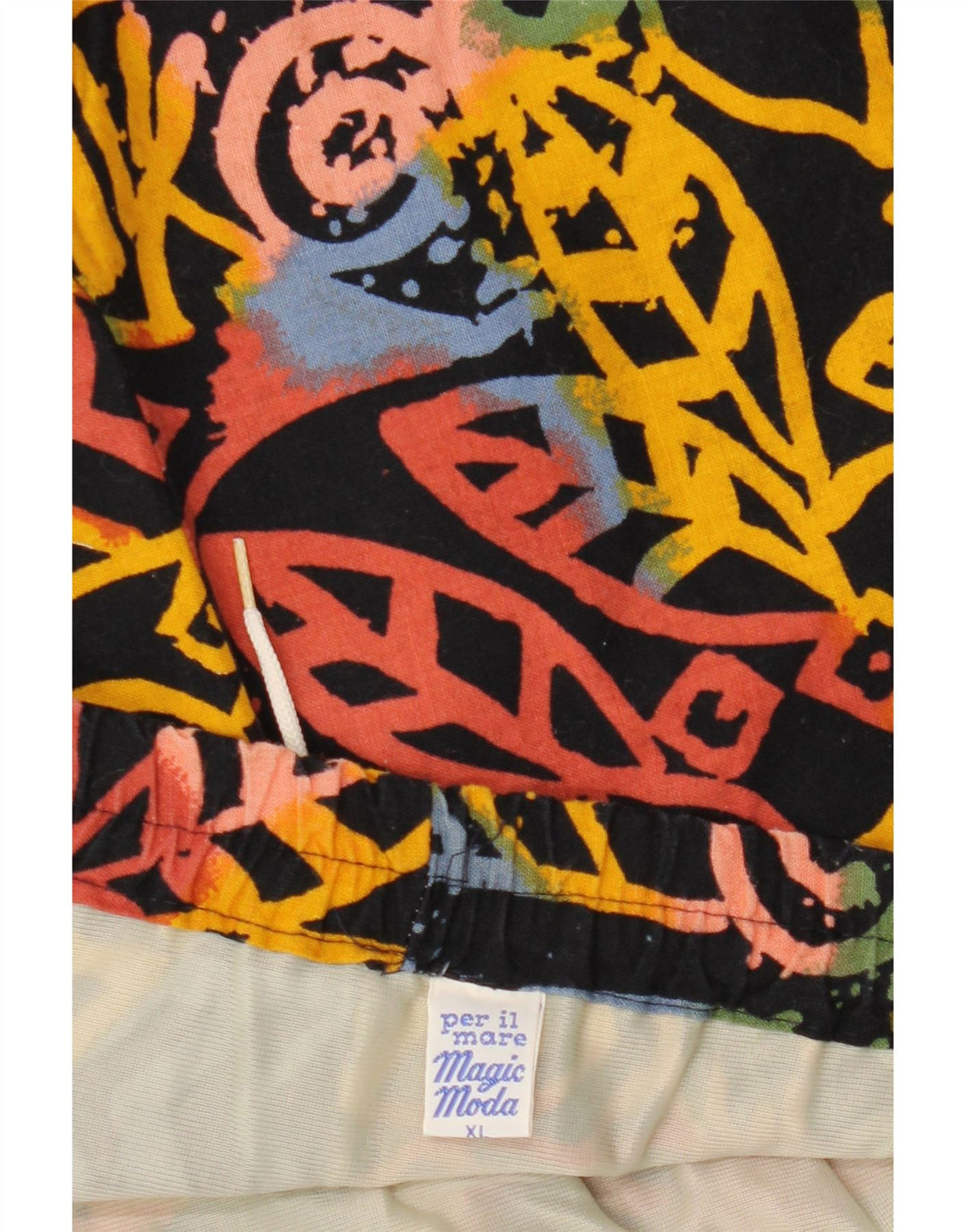 Мужские шорты для плавания VINTAGE XL, черный цветочный хлопок, хлопок