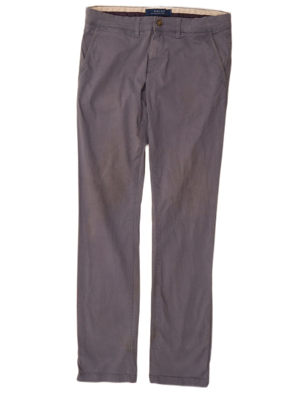 Мужские узкие брюки-чиносы Zara EU 38, маленькие W30 L34, синие, хлопок