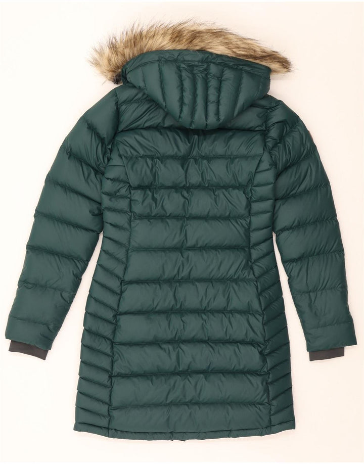 Женское пуховое пальто с капюшоном Rab UK 10, маленький зеленый полиамид