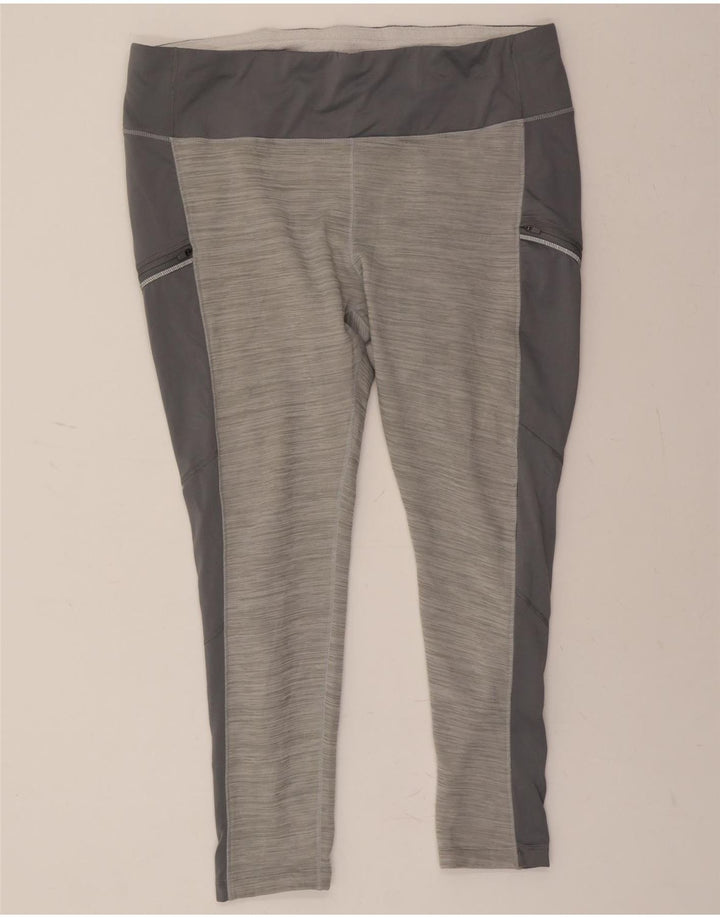 ATHLETA Womens Leggings UK 20 2XL Grey Colourblock Polyester Vintage Athleta and Second-Hand Athleta from Messina Hembry 
