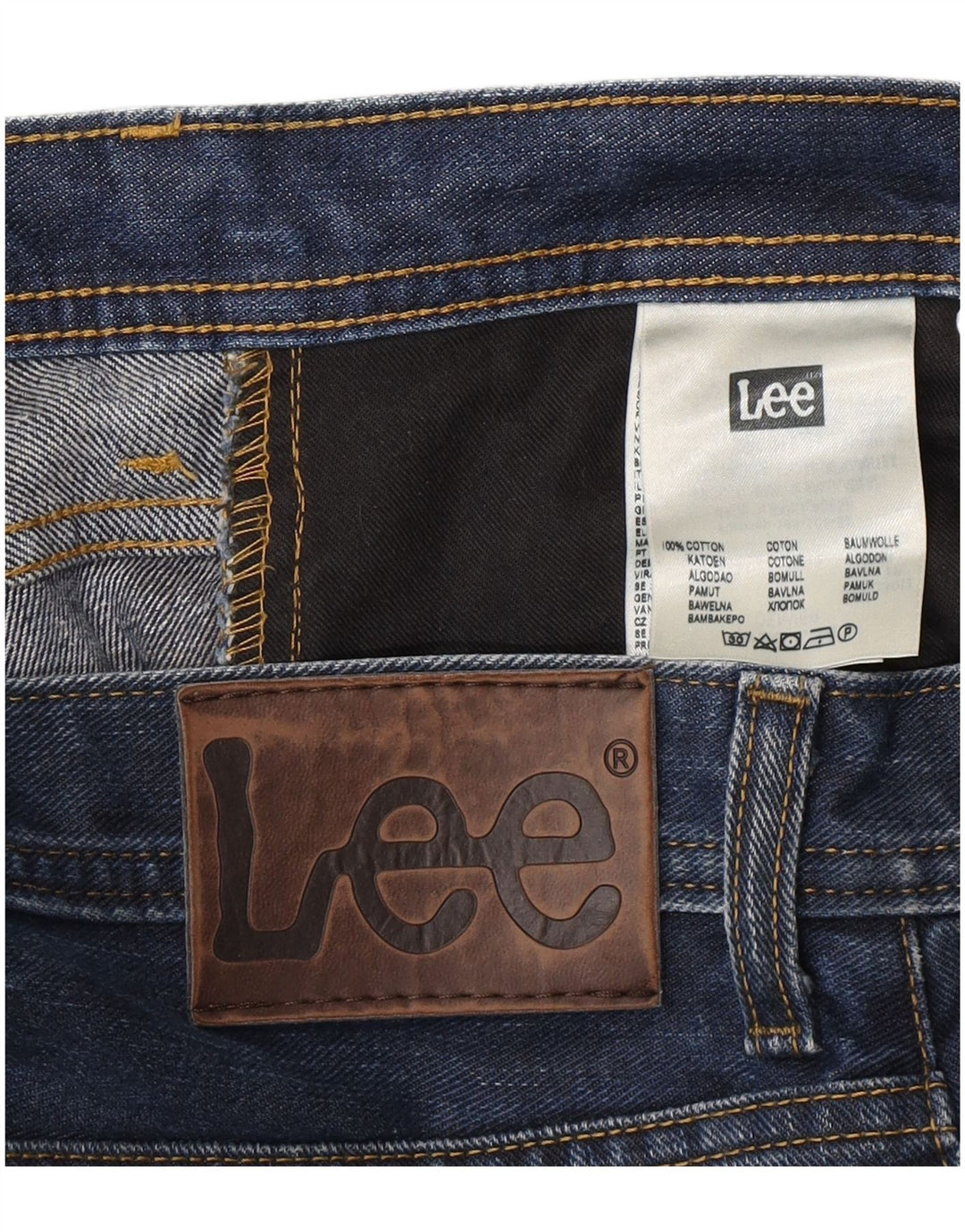 Мужские прямые джинсы Lee Denver W33 L30, синий хлопок
