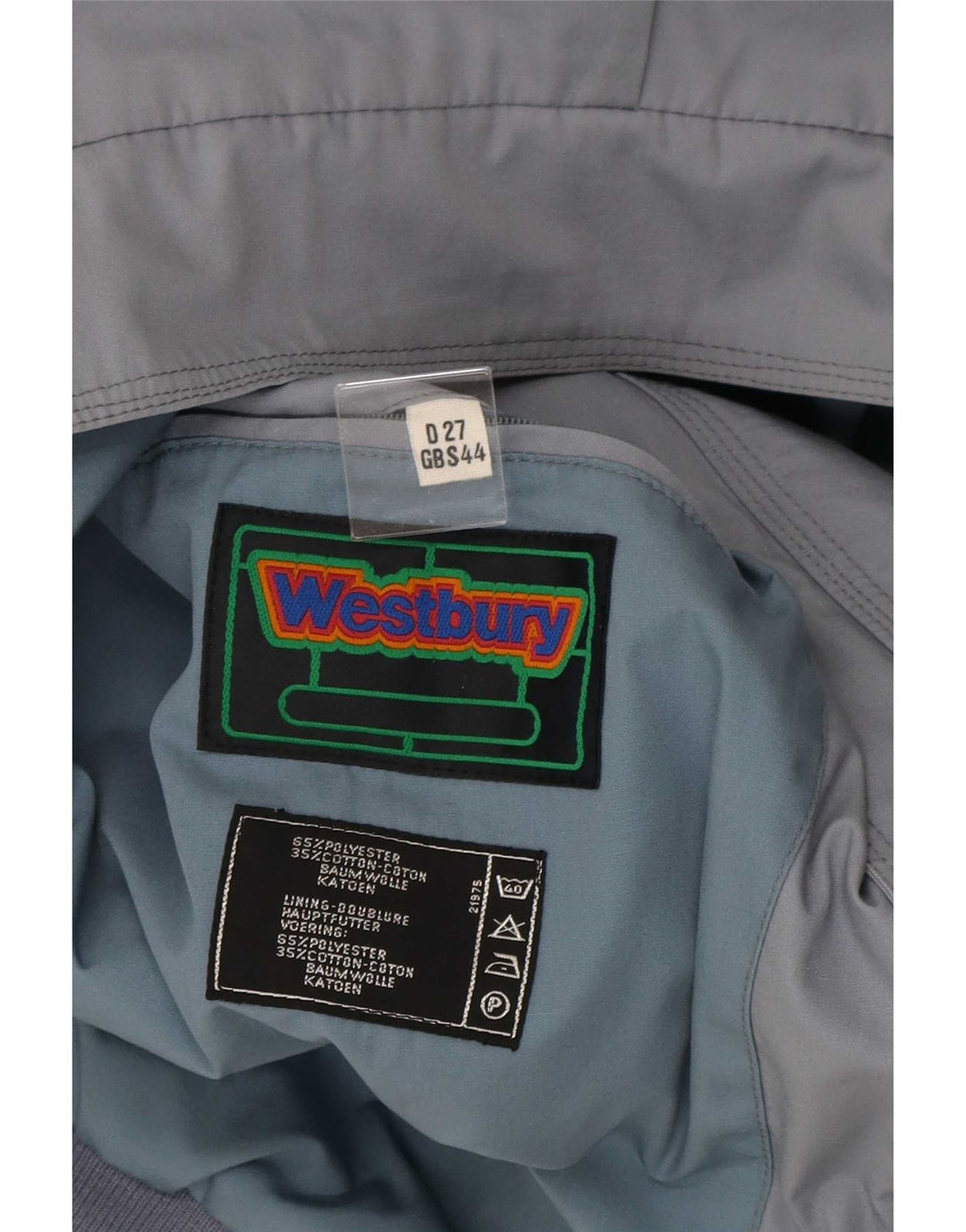 Мужская куртка-бомбер WESTBURY UK 44 2XL Серый полиэстер с цветными блоками