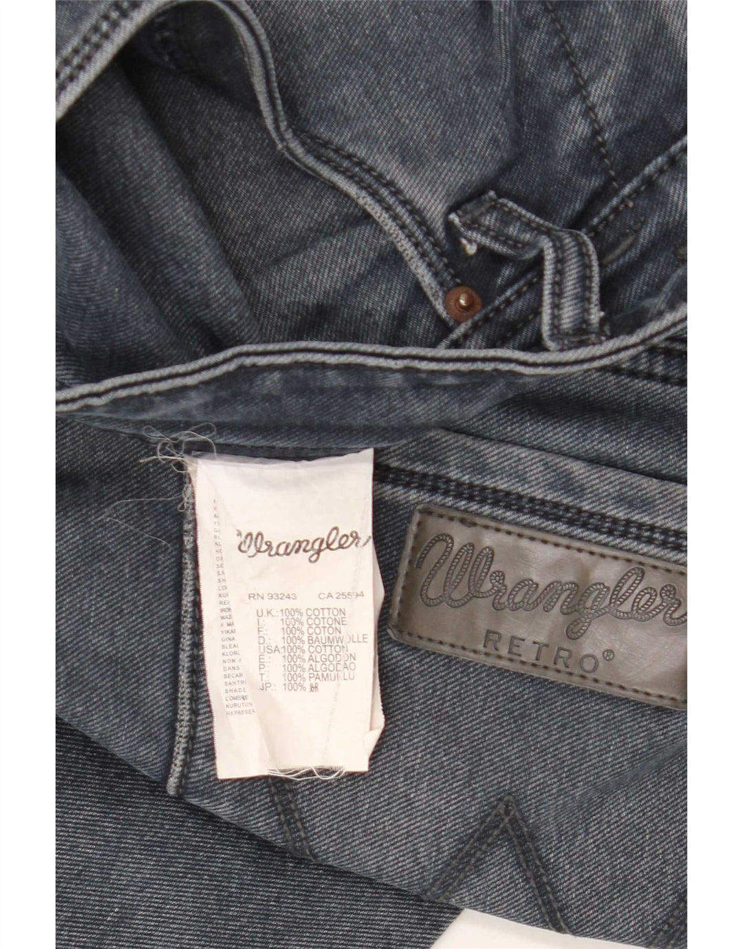 Мужские прямые джинсы Wrangler W36 L30 синие, хлопок
