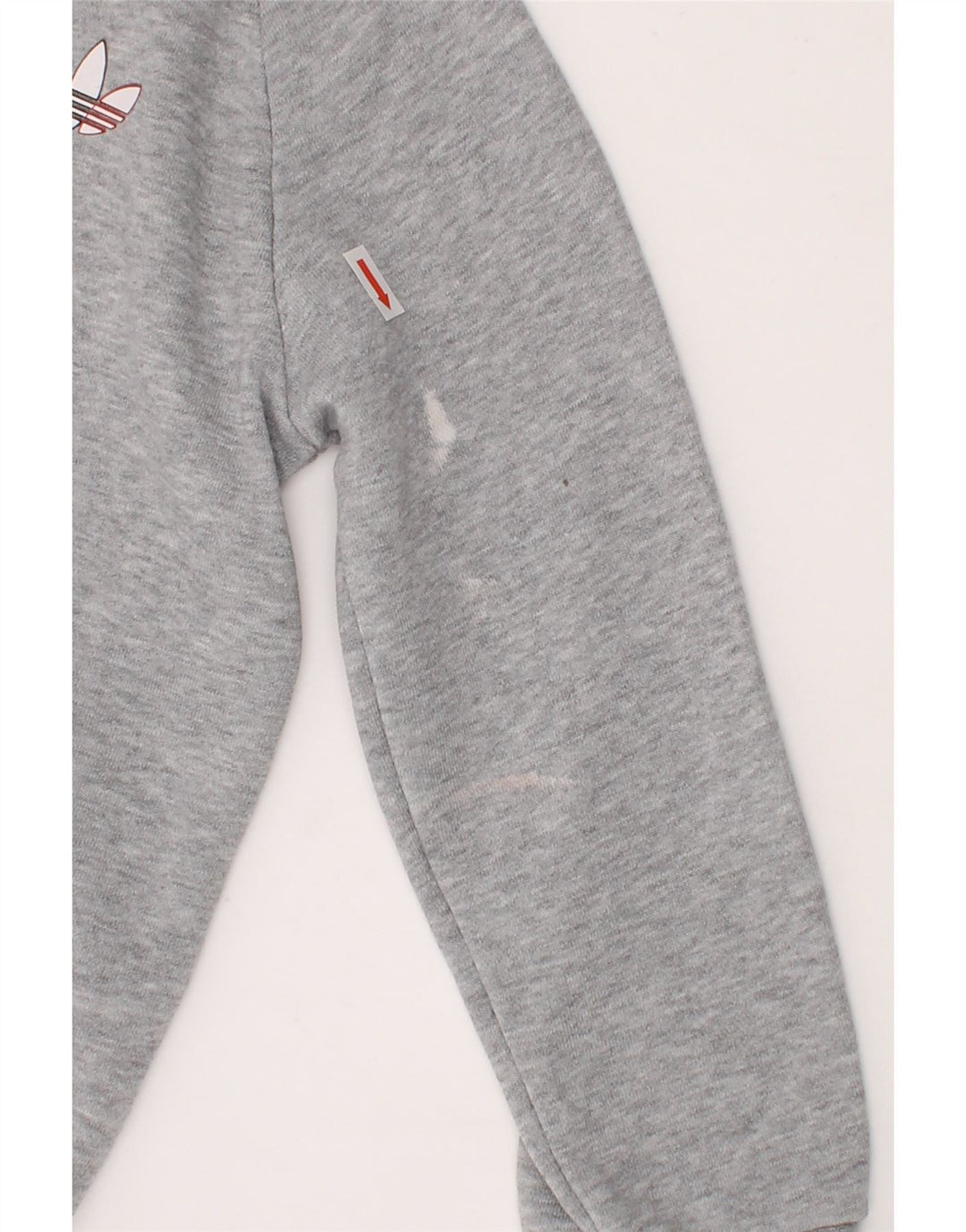 ADIDAS Boys Graphic Sweatshirt Jumper 4-5 Years Grey Cotton Vintage Adidas and Second-Hand Adidas from Messina Hembry 