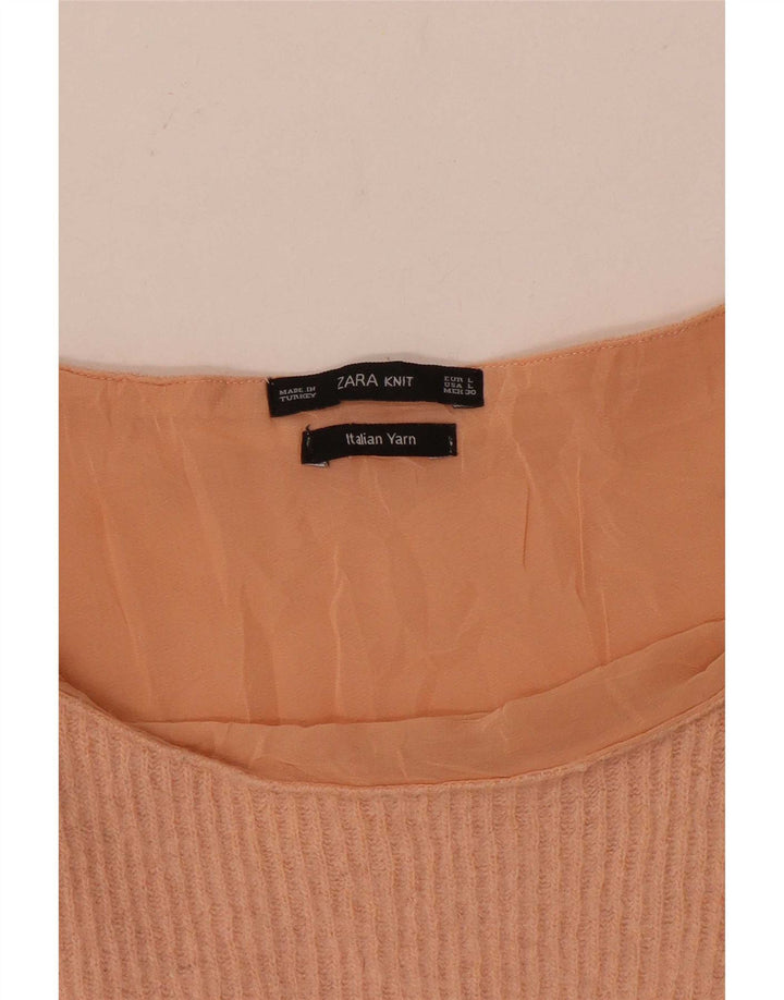 Женская туника с рукавом 3/4 Zara UK 14, большая розовая