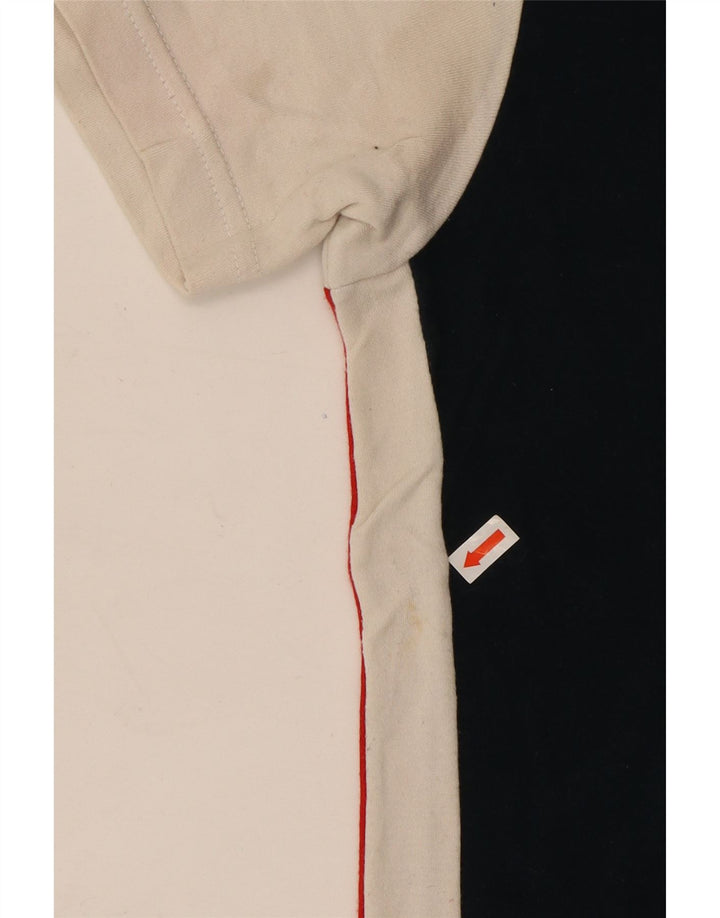 Женская футболка с рисунком CHAMPION, топ UK 18 XL, темно-синий, хлопок с цветными блоками