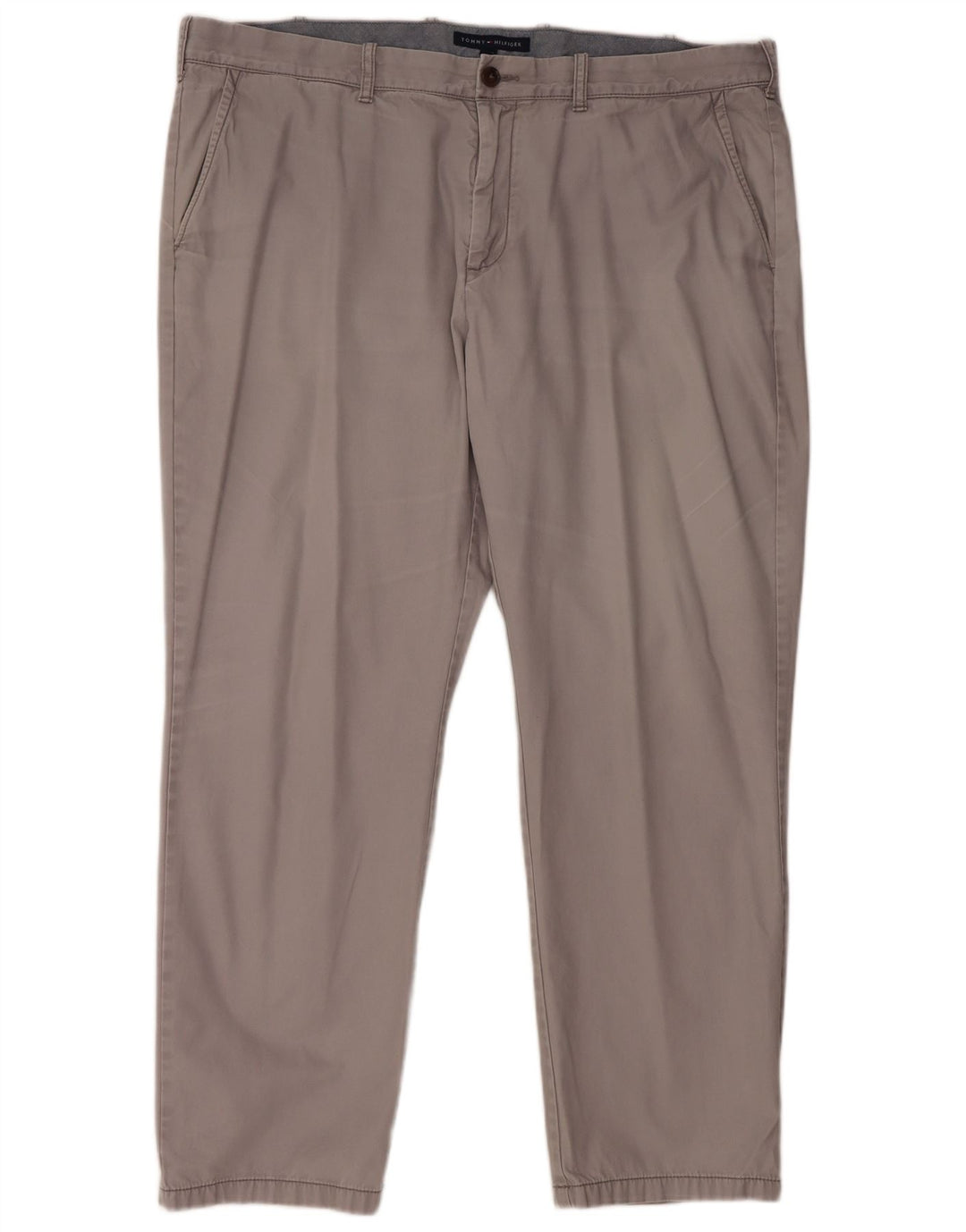 TOMMY HILFIGER Мужские прямые брюки чинос W42 L32 Серые хлопковые