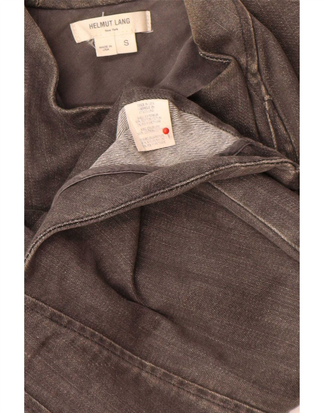 Женская асимметричная косуха Helmut Lang UK 10, маленькая серая с цветными блоками