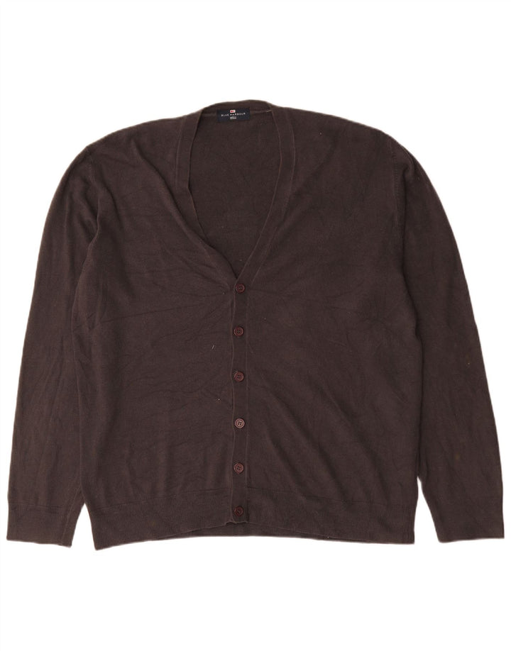 Мужской синий кардиган Marks & Spencer 2XL, серый акрил