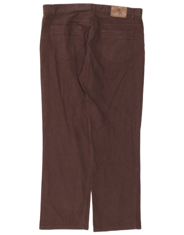 Мужские прямые повседневные брюки Marks & Spencer Blue Harbour W36 L29 коричневые