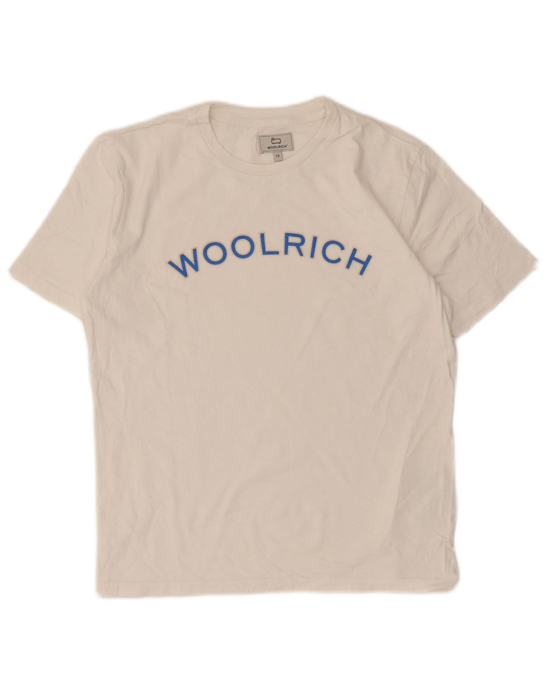 Футболка с рисунком Woolrich для мальчиков, топ 11–12 лет, белый хлопок