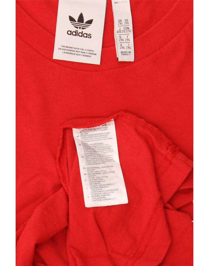 Мужская футболка Adidas Top 2XL Красный Хлопок