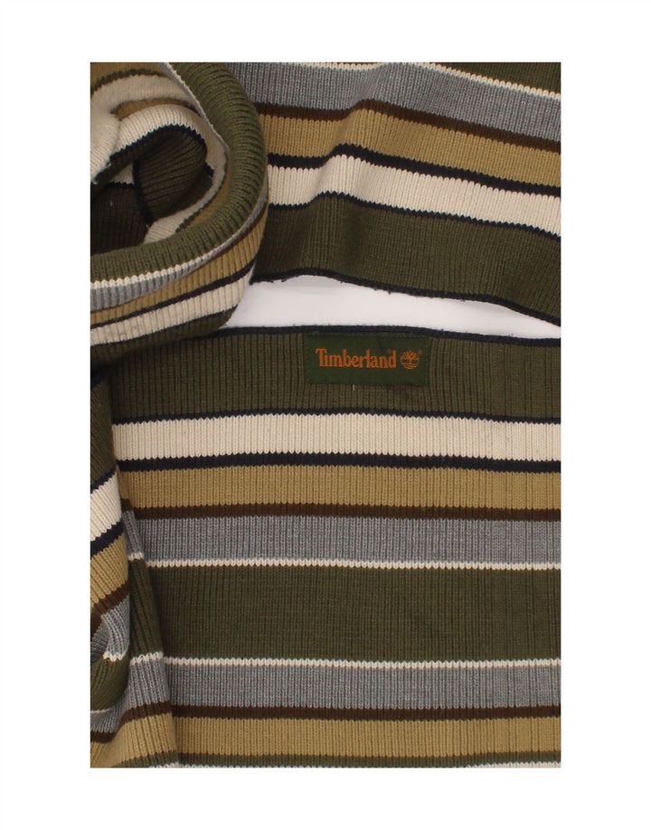 Мужской прямоугольный шарф Timberland, один размер, зеленый в полоску