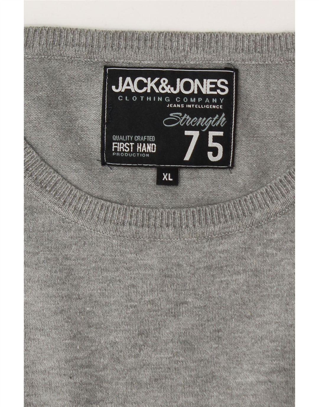 Мужской свитер с круглым вырезом Jack & Jones XL, серый в крапинку