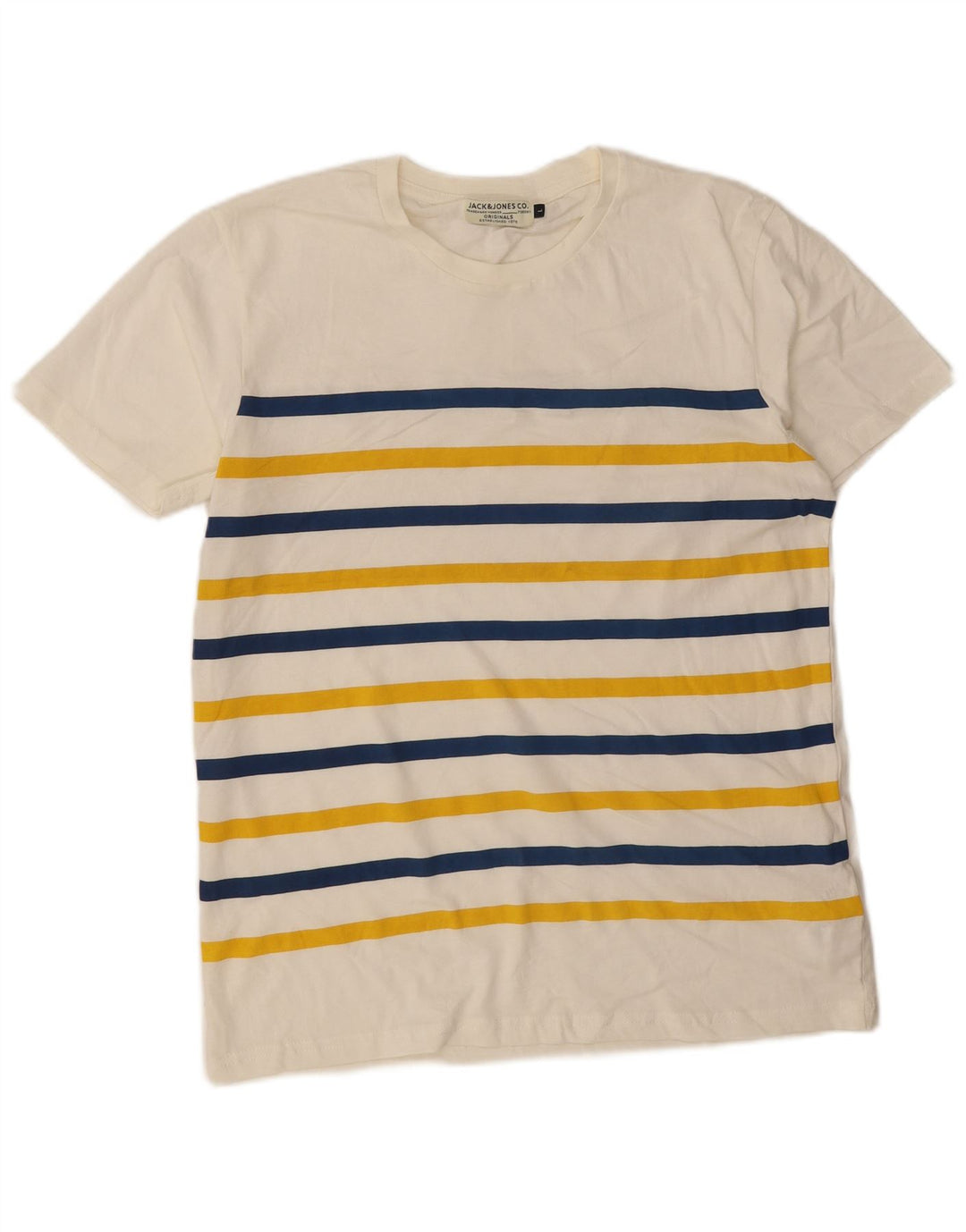 JACK & JONES Мужская футболка из хлопка в большую белую полоску