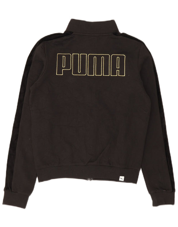 Женский спортивный костюм Puma с графическим рисунком UK 6 XS, черный хлопок с цветными блоками