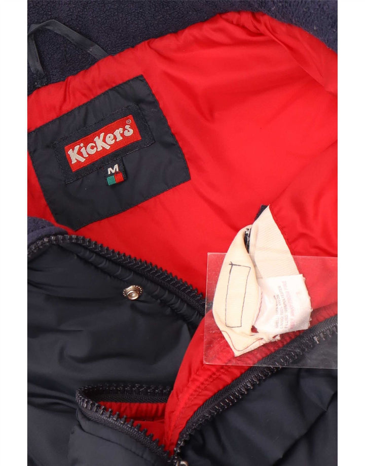 Мужская стеганая куртка Kickers UK 38, средний темно-синий, нейлон с цветными блоками