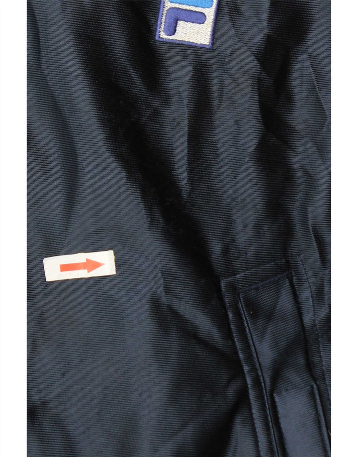 Fila Женский укороченный спортивный костюм с капюшоном, верхняя куртка UK 14, средний темно-синий