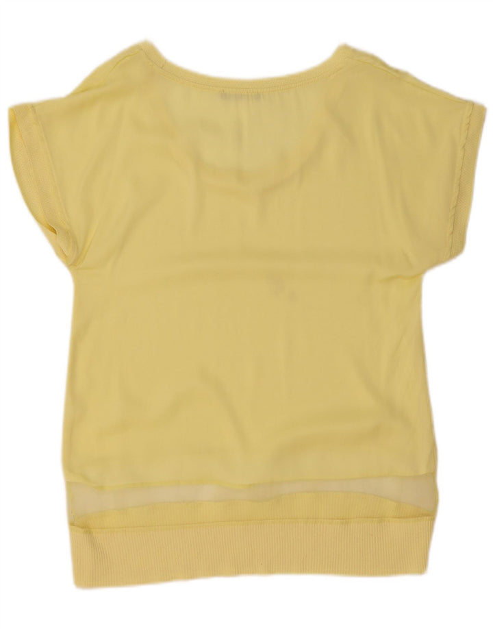 Женская блузка Zara Top UK 10, маленькая, желтая