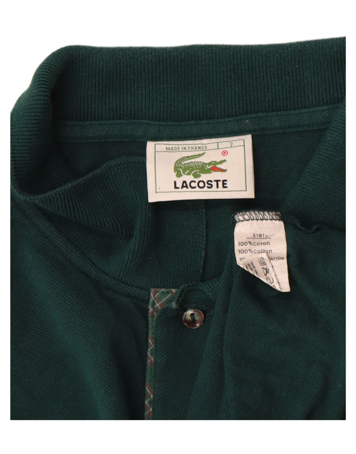 Мужская рубашка-поло Lacoste, размер 7, 2XL, зеленый хлопок