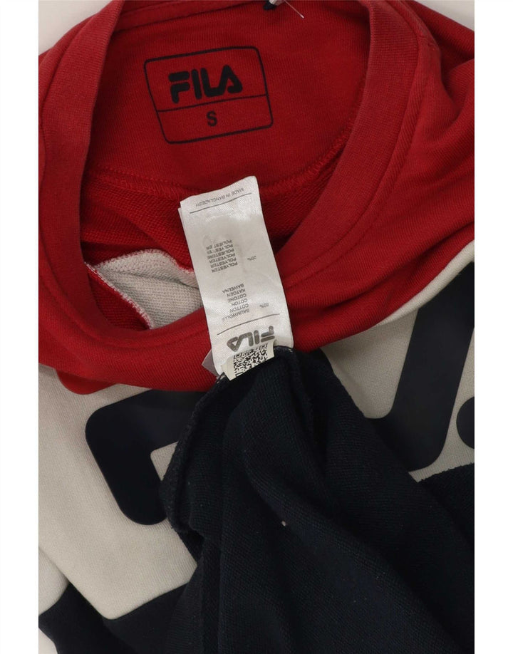 Fila Мужской свитшот с графическим рисунком, маленький разноцветный хлопковый джемпер с цветными блоками