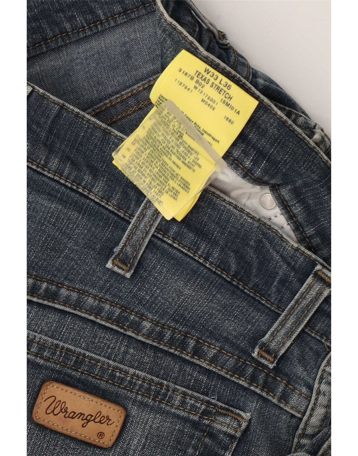 Мужские прямые джинсы Wrangler Texas Stretch W33 L30, синий хлопок