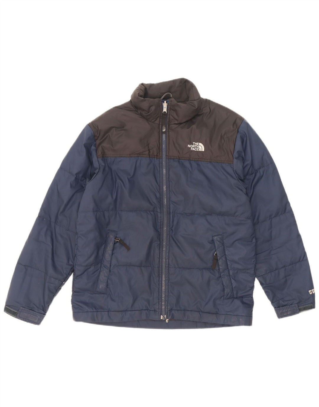 Стеганая куртка The North Face для мальчиков 14–15 лет, большая синяя цветная блокировка