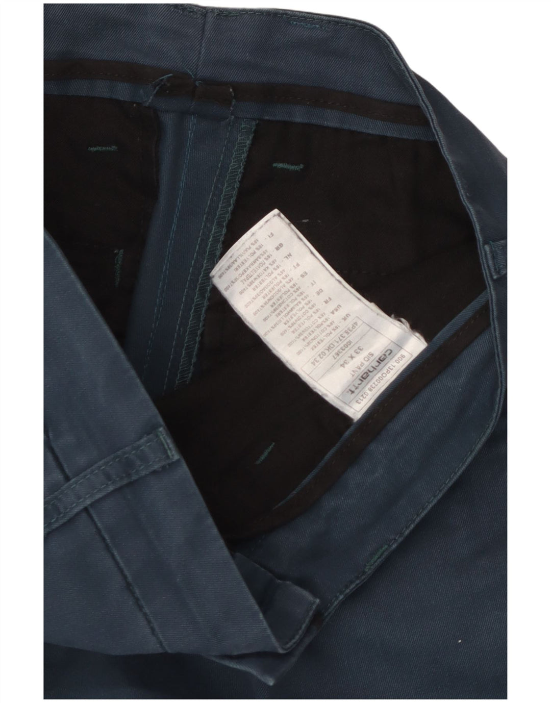 Мужские брюки-чиносы Carhartt W33 L34 темно-синие из полиэстера