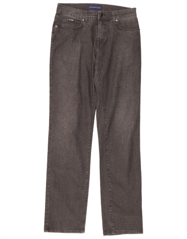 Женские прямые джинсы Trussardi W33 L33 серые, хлопок
