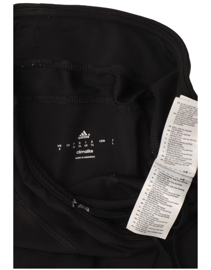 Женские леггинсы-капри Adidas Climalite UK 8, маленькие черные из полиэстера