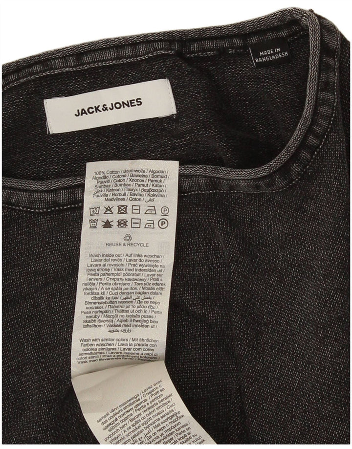 Мужской топ Jack & Jones с длинным рукавом, средний серый хлопок