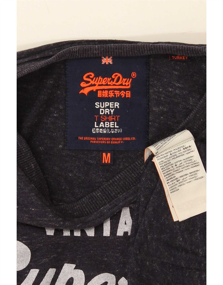 Мужская футболка Superdry Regular с графическим рисунком, средний темно-синий, хлопок с крапинками