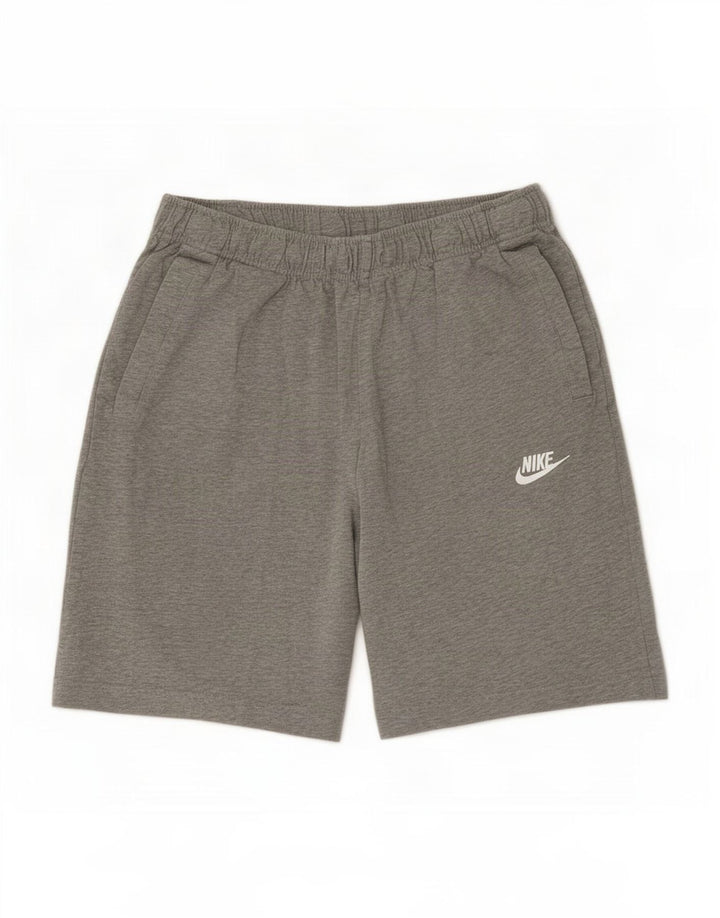Мужские спортивные шорты Nike среднего серого цвета, хлопок