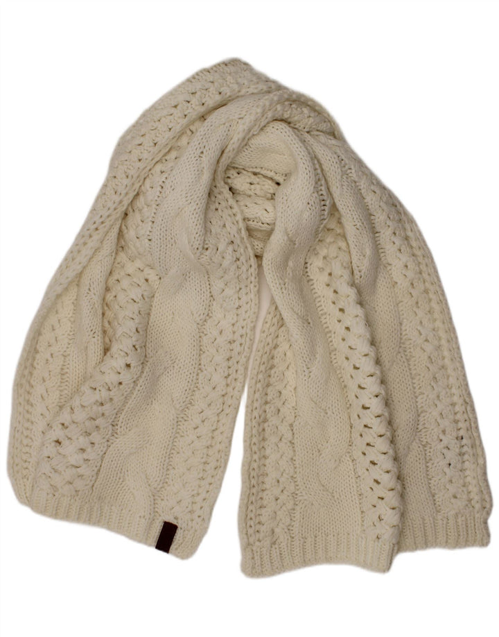 Женский вязаный прямоугольный шарф Superdry, один размер, белый акрил