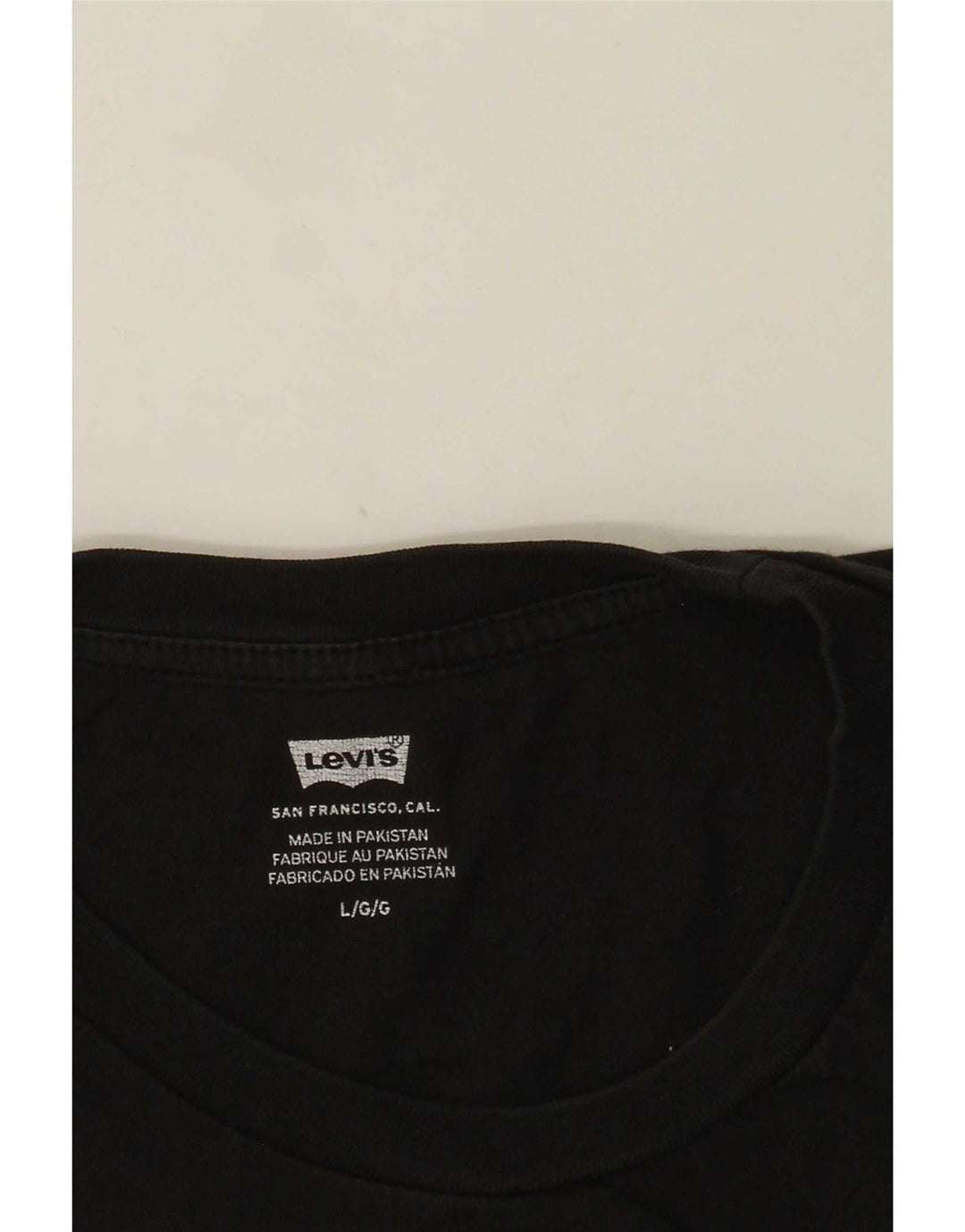 Мужская футболка с рисунком Levi's, большая черная