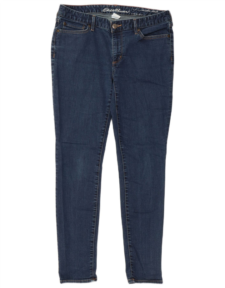 EDDIE BAUER Женские джинсы скинни слегка пышной формы США 12, большие W32 L28, синие