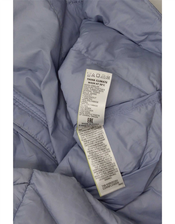 Женская стеганая куртка Marks & Spencer UK 12, средний синий полиамид