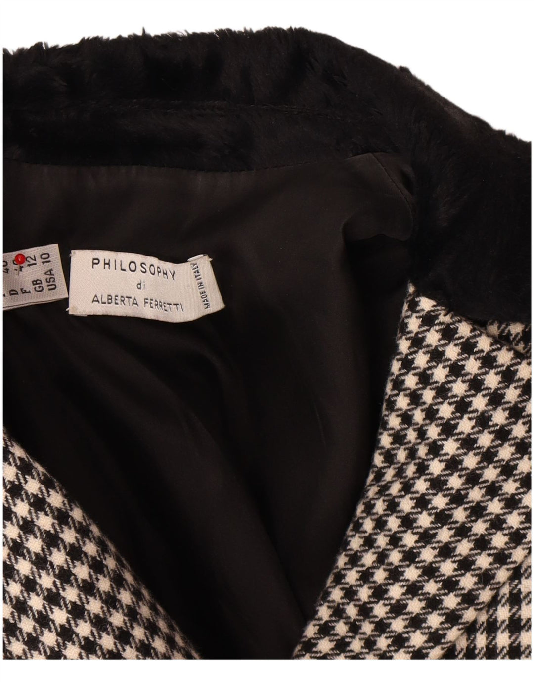 PHILOSOPHY DI ALBERTA FERRETTI Женский пиджак UK 12 Средний черный