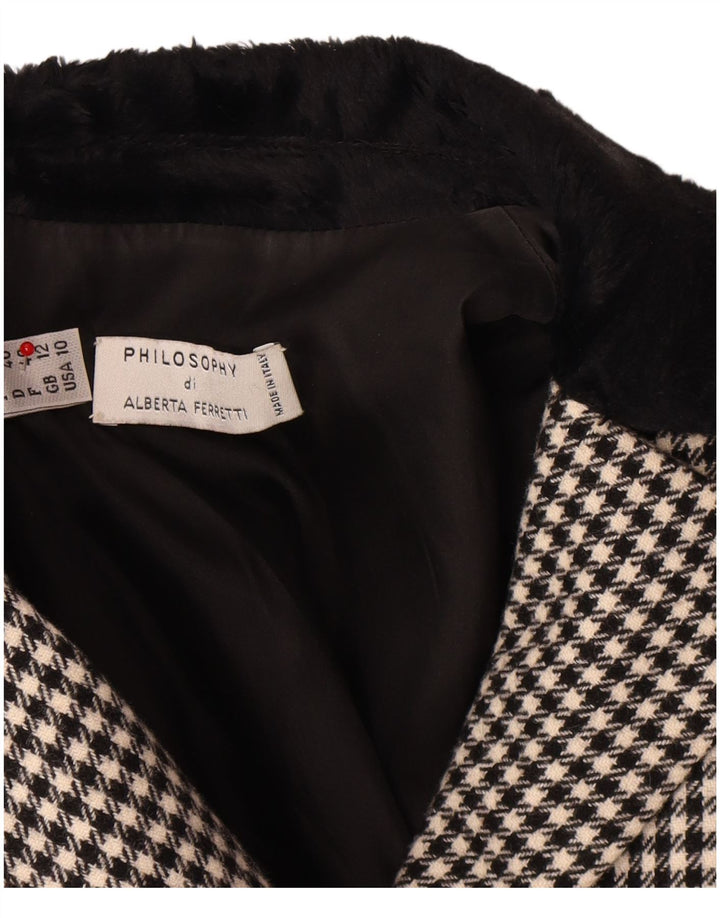 PHILOSOPHY DI ALBERTA FERRETTI Женский пиджак UK 12 Средний черный