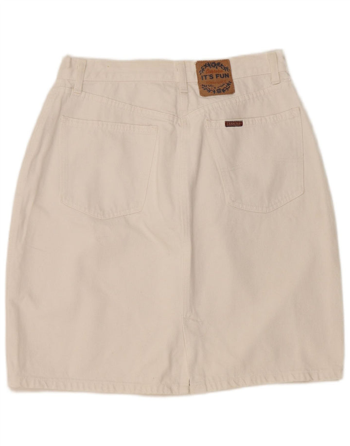 CARRERA Женская джинсовая юбка IT 42 Medium W32 Белый хлопок